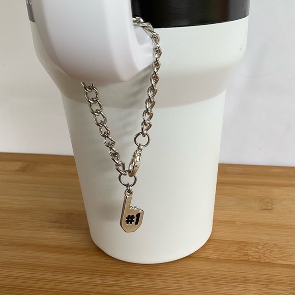 Hand Crafted Stanley Cup Charm Cup Handle Charm Silver #1 Pendantt - Picture 1 of 8